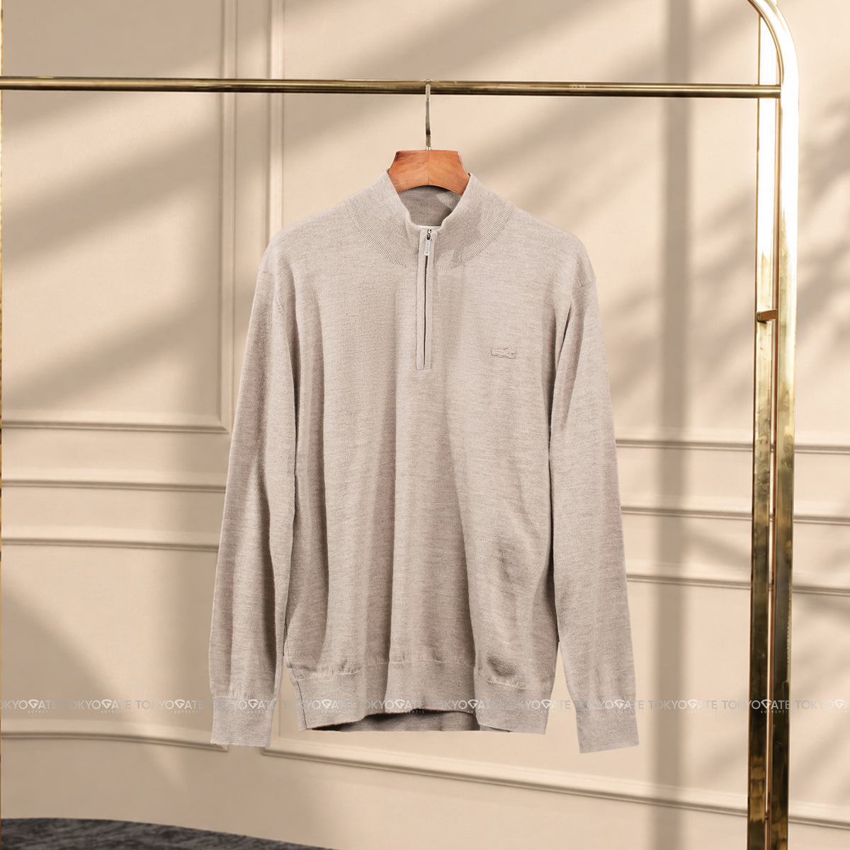 Áo len Lacoste AH305E SIX Half-Zip Pullover Grey Regular Fit