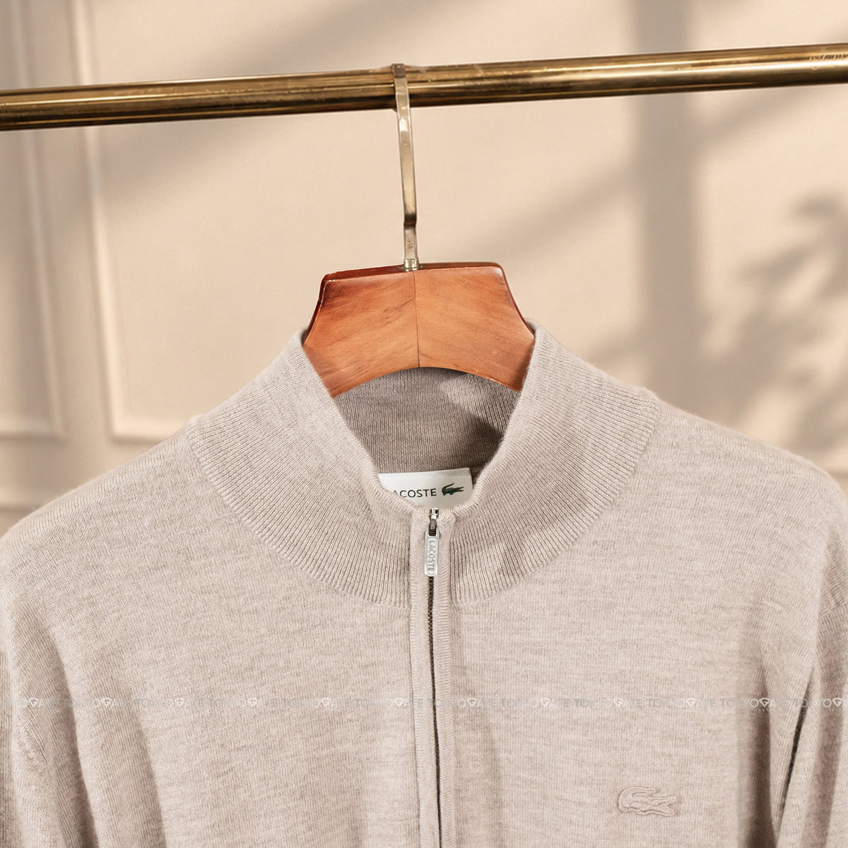 Áo len Lacoste AH305E SIX Half-Zip Pullover Grey Regular Fit