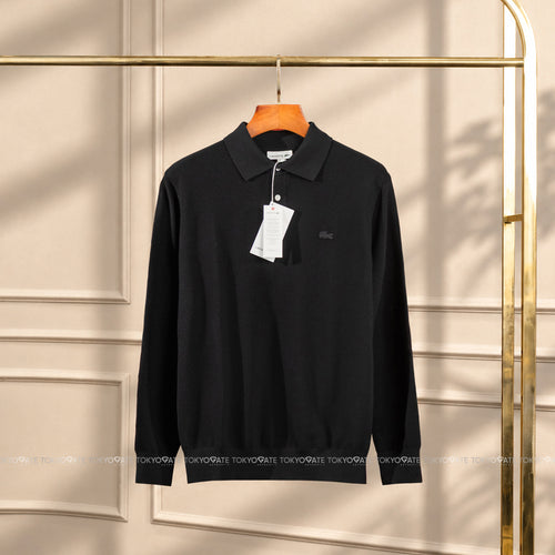 Áo polo Lacoste AH770E 031 Short Sleeve Knit Polo Shirt Black Regular Fit