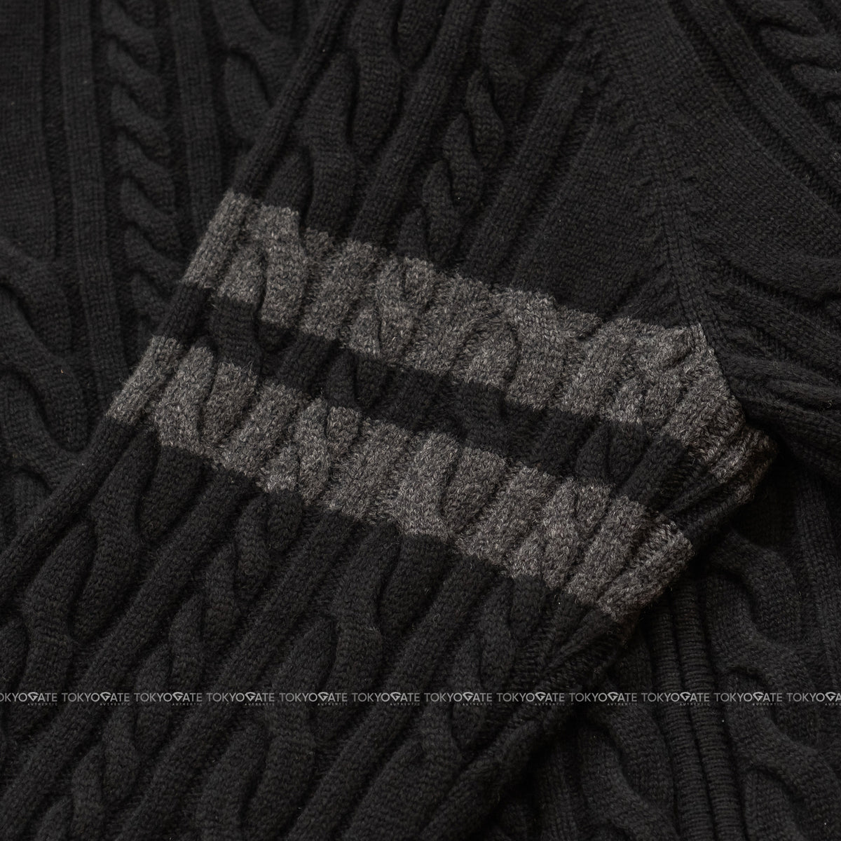 Áo khoác Lacoste AH302E 031 Cable-Knit Zip-Up Cardigan Black Regular Fit