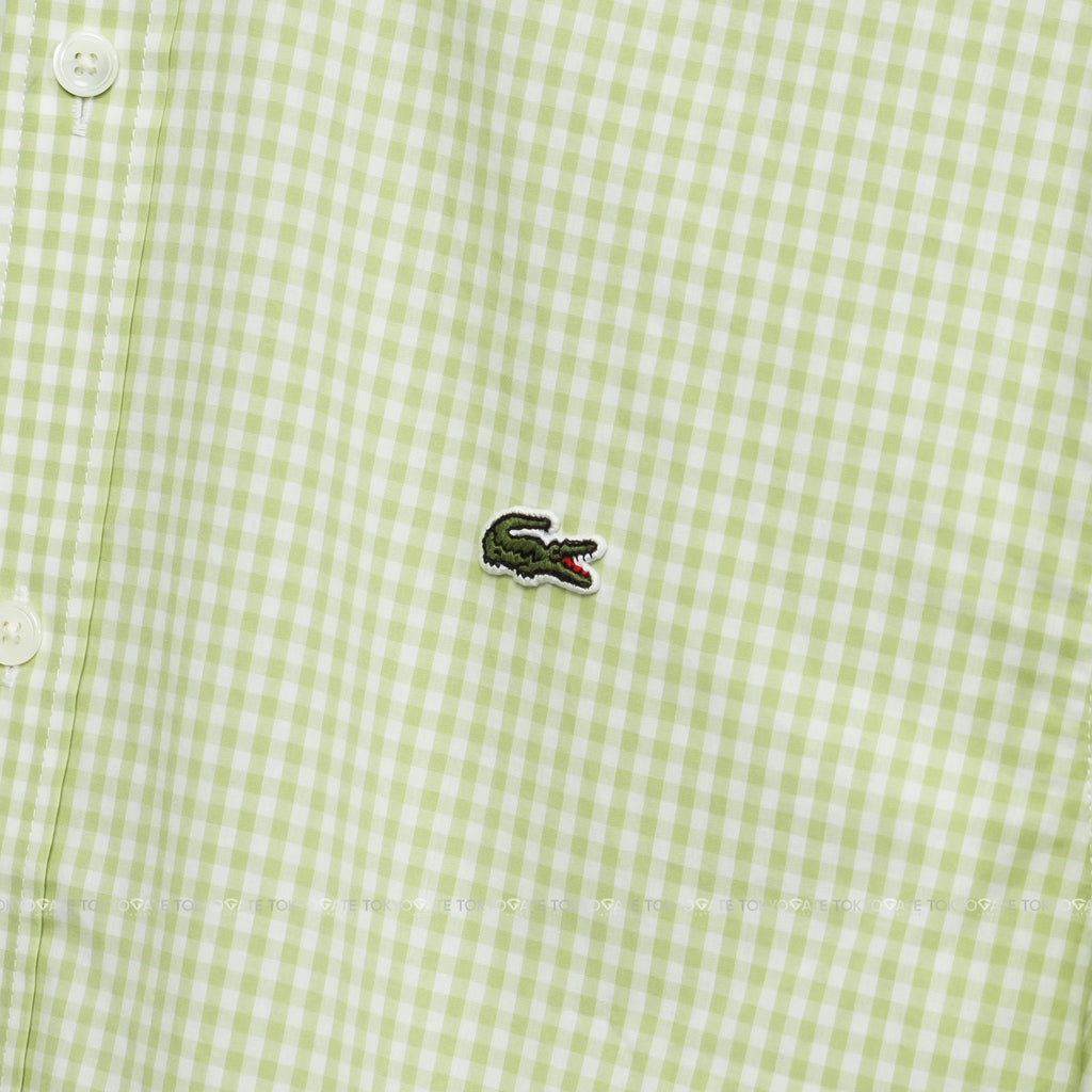 Áo sơ mi Lacoste SS CH2346 4AJ Cotton Poplin Green Check Regular Fit