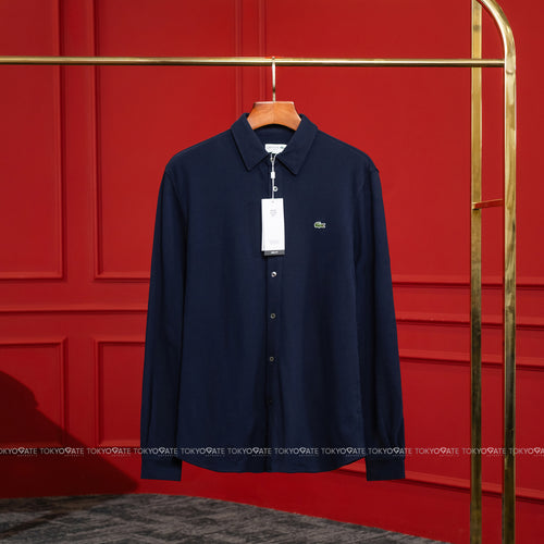 Áo sơ mi Lacoste CH2685 166 Petit Piqué Navy Slim Fit