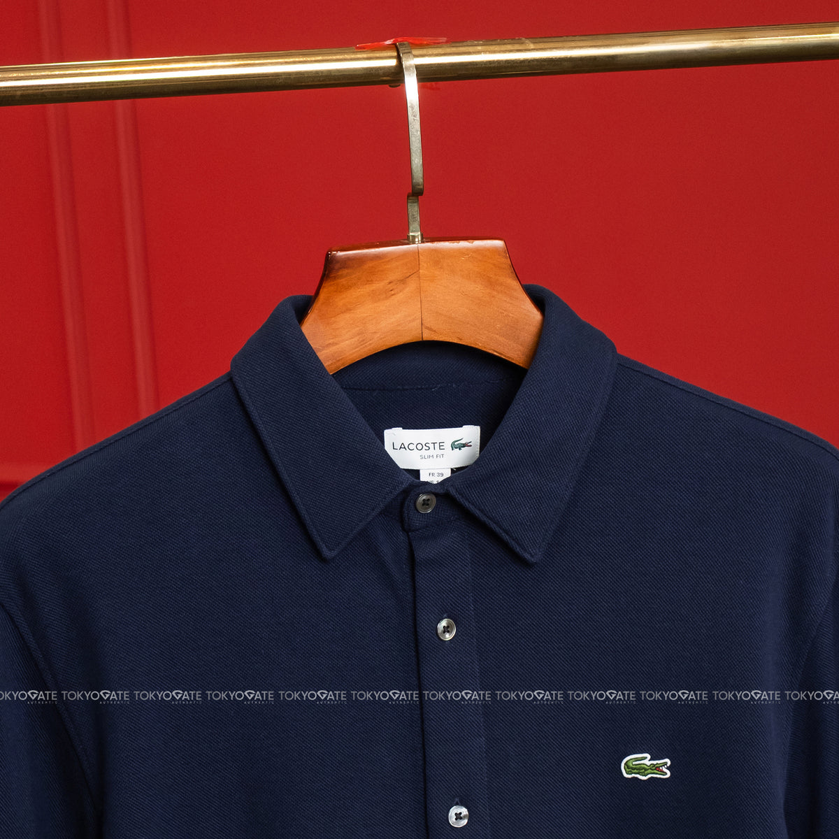 Áo sơ mi Lacoste CH2685 166 Petit Piqué Navy Slim Fit