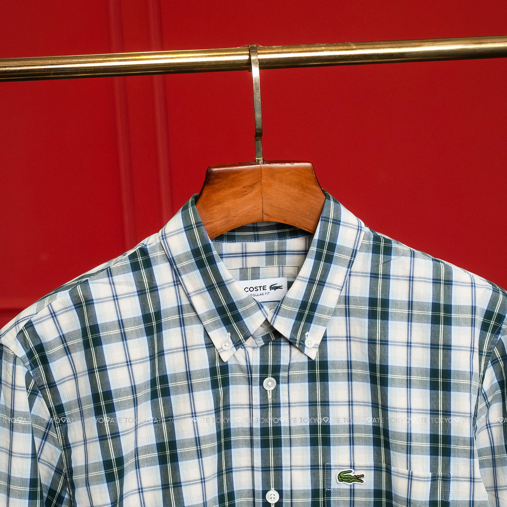 Áo sơ mi Lacoste CH8507 X0N Plaid Poplin Shirt Multi Green Regular Fit