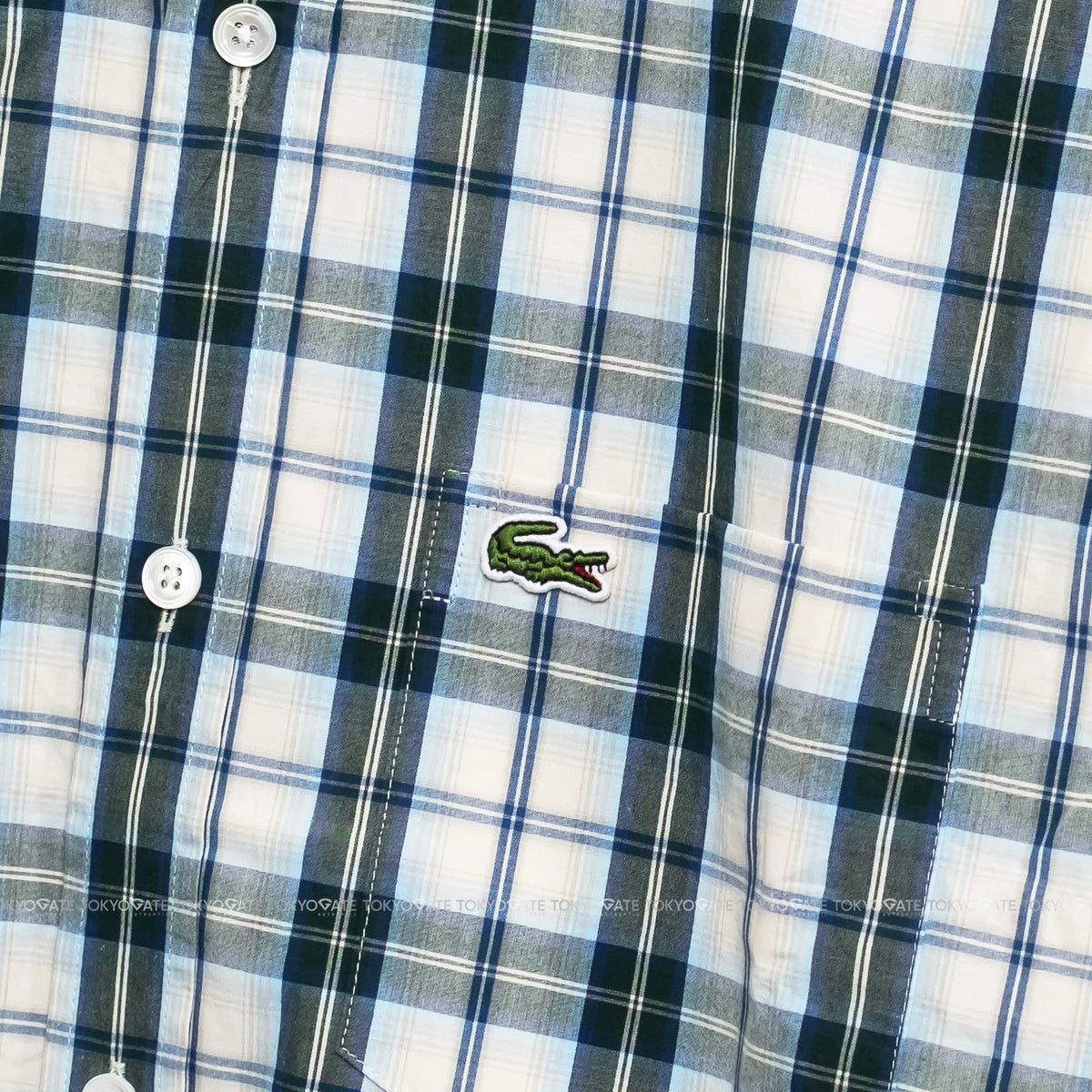 Áo sơ mi Lacoste CH8507 X0N Plaid Poplin Shirt Multi Green Regular Fit