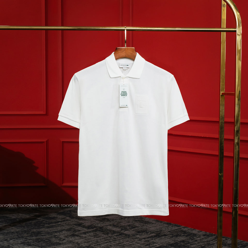 Áo polo Lacoste SS PH1751 001 Petit Piqué Tennis Court White Classic Fit