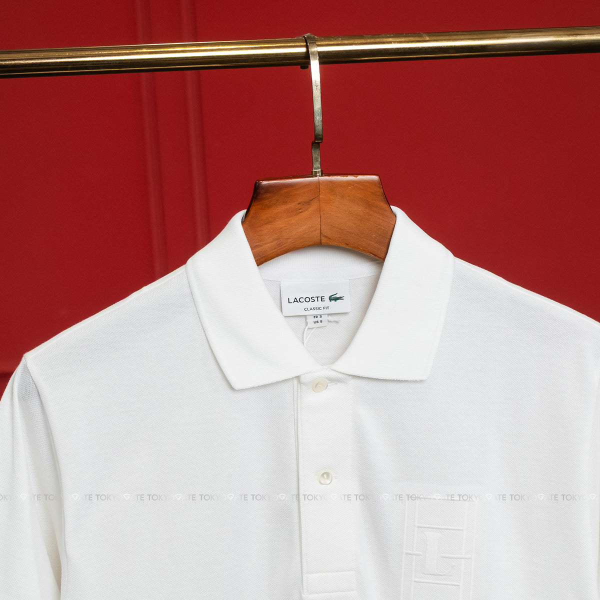 Áo polo Lacoste SS PH1751 001 Petit Piqué Tennis Court White Classic Fit