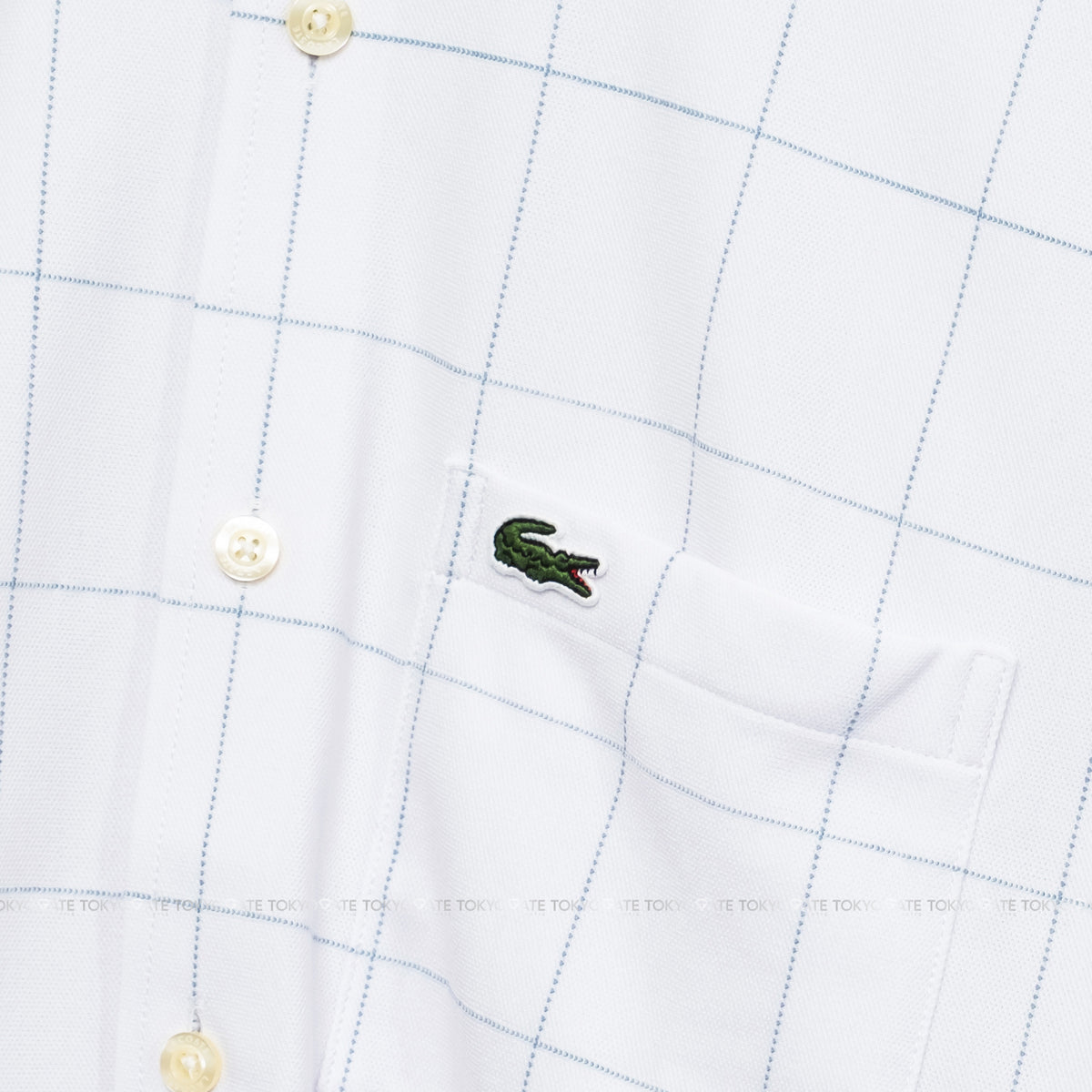 Áo sơ mi Lacoste LS CH6416 HD9 Graph Check Jersey Button-Down Shirt White Regular Fit