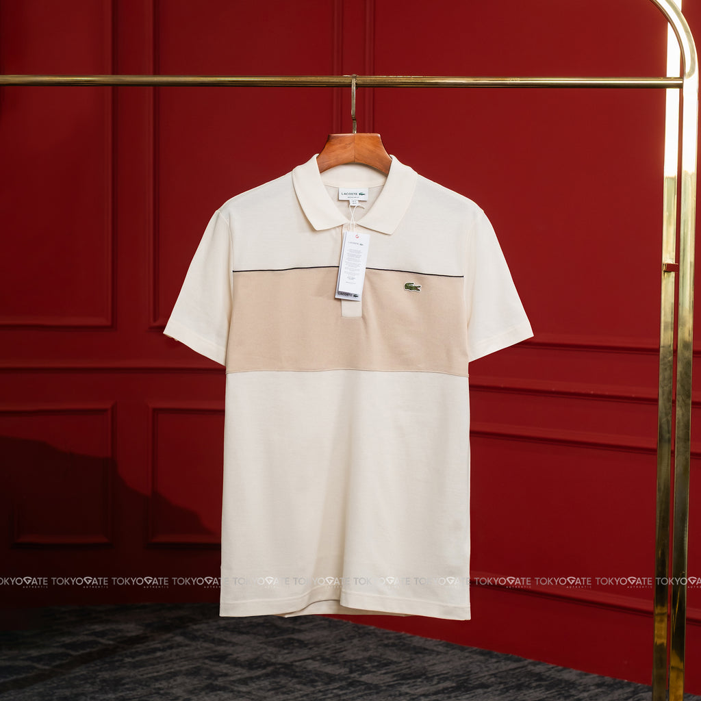 Áo polo Lacoste SS PH0895 3RR Colorblock Beige Regular Fit