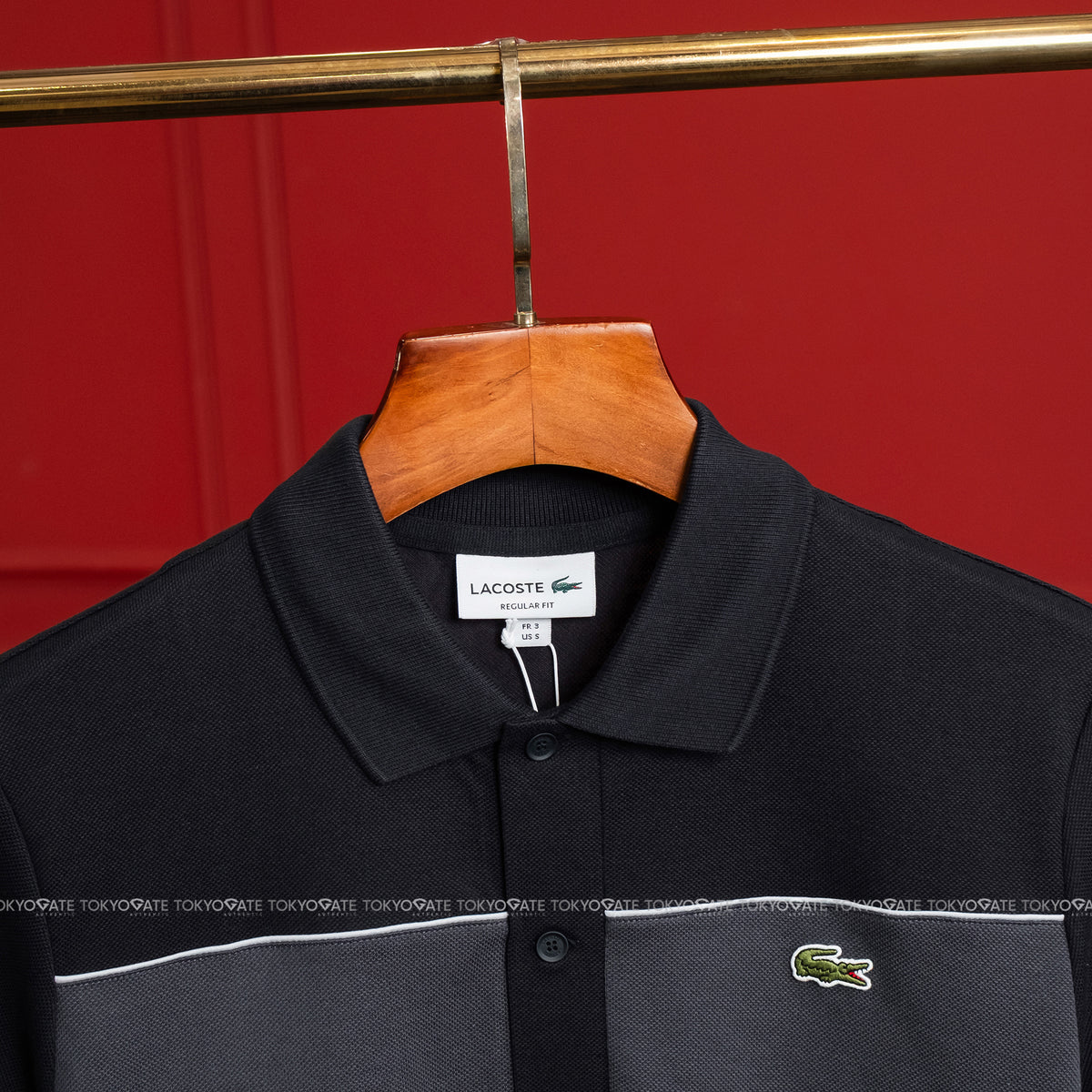Áo polo Lacoste SS PH0895 4CI Colorblock Navy Regular Fit