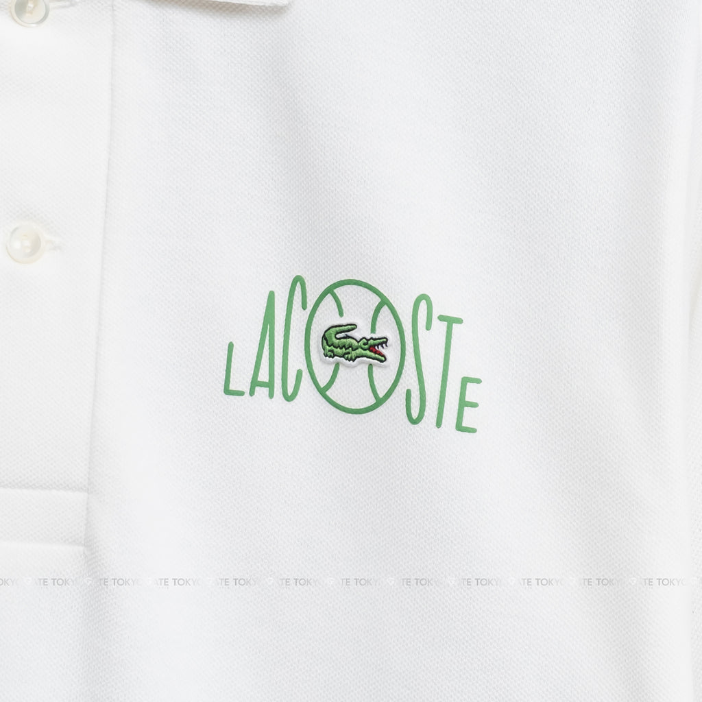 Áo polo Lacoste PH2080 70V Graphic Branding Petit Piqué White Classic Fit