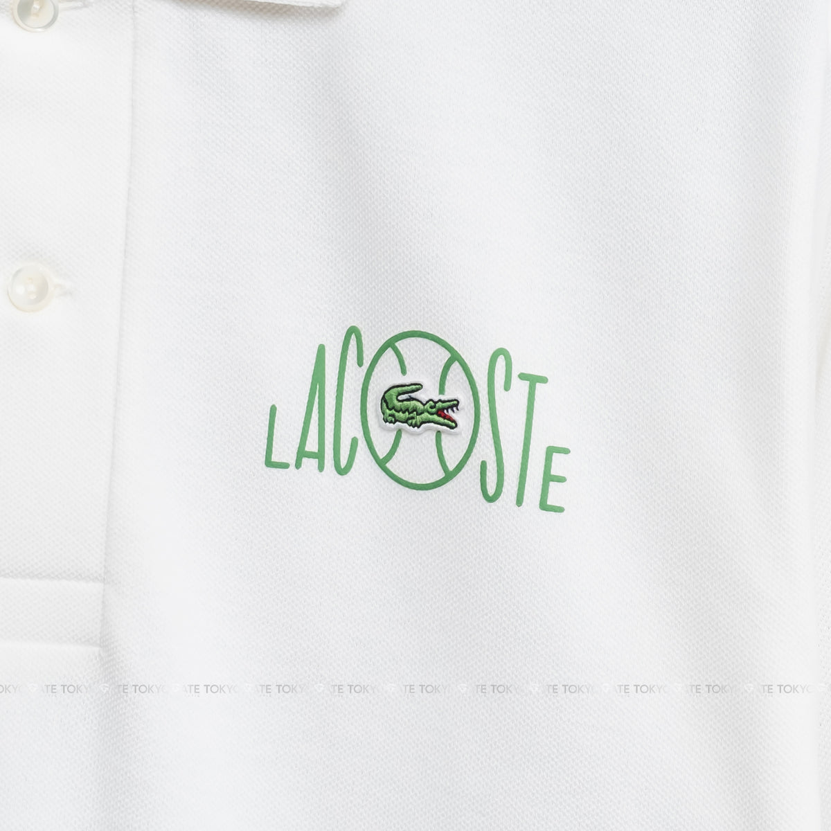 Áo polo Lacoste PH2080 70V Graphic Branding Petit Piqué White Classic Fit