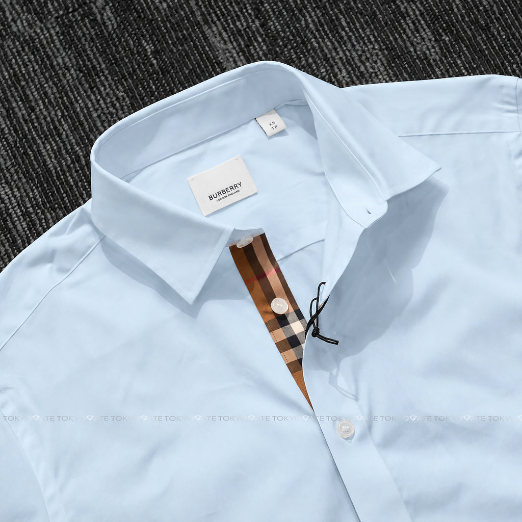 Áo sơ mi Burberry 8121564 Shefford Light Blue Slim Fit