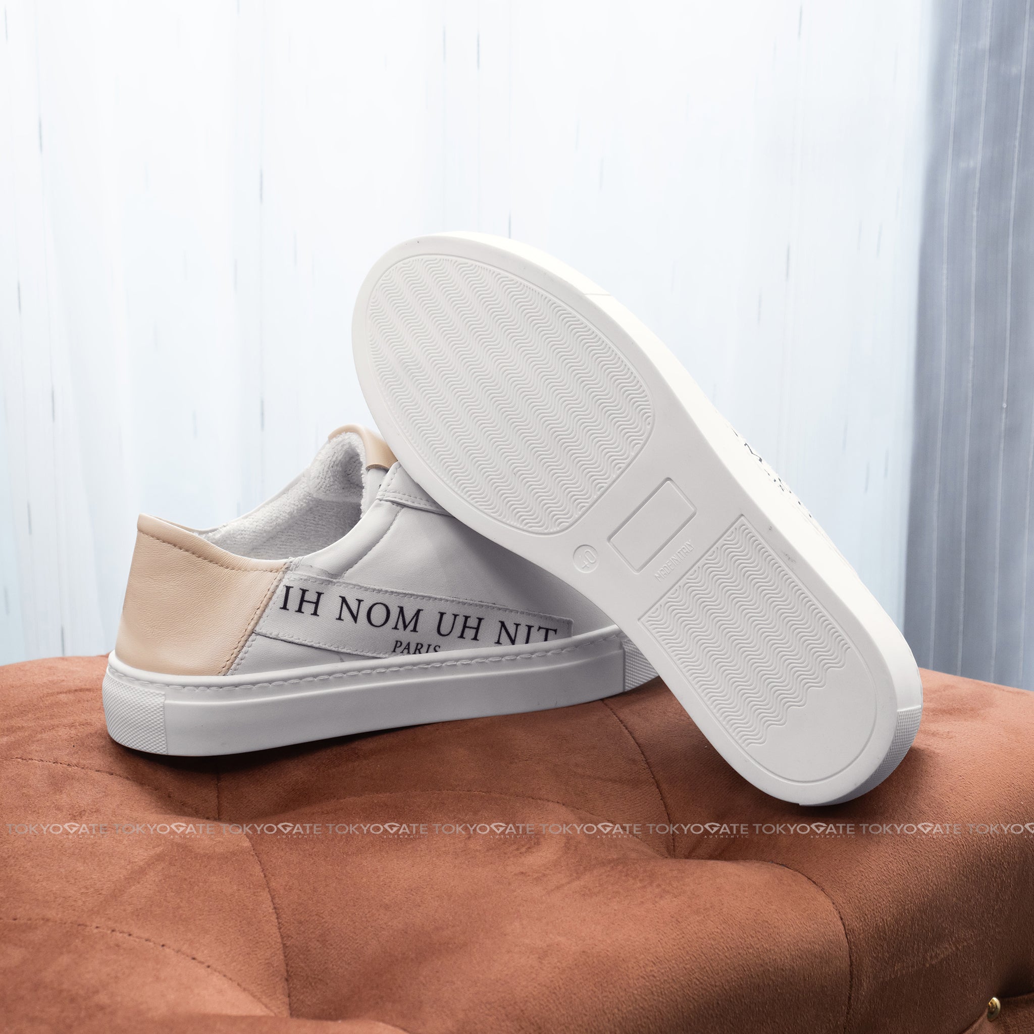Giày sneaker Ih Nom Uh Nit NMS20743 Easy Tennis White Beige