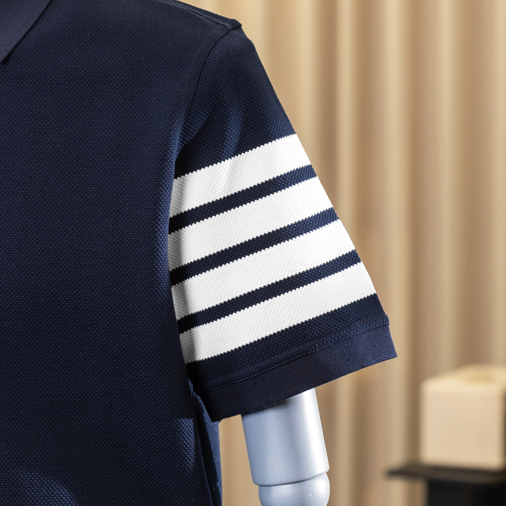 Áo polo Burherenys Cotton Stretch 88304 Seal Navy Regular Fit