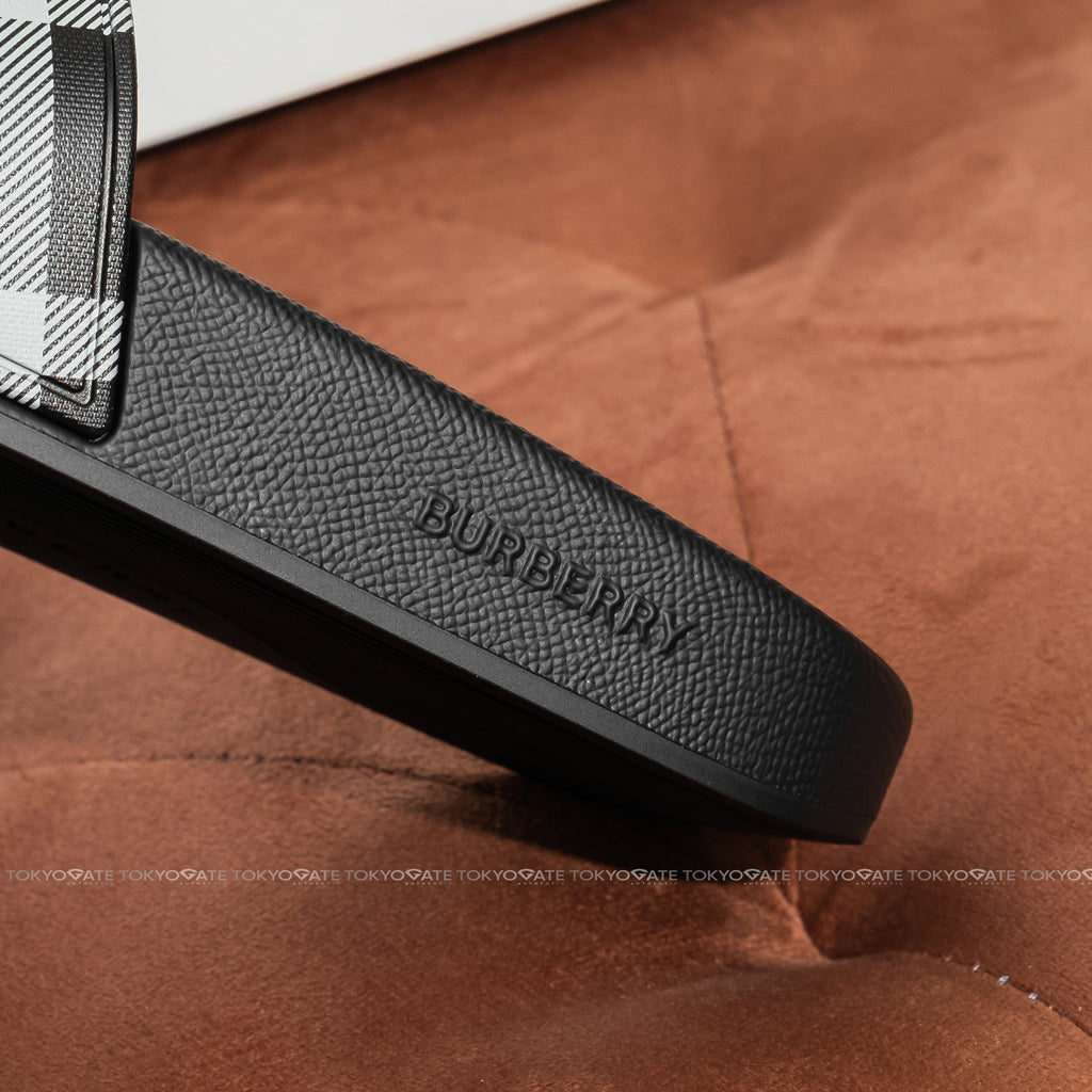 Dép Burberry 8107514 Furley Slides Black IP Check