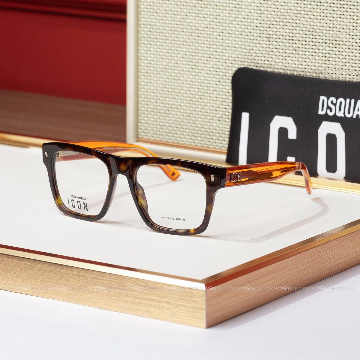 Kính Dsquared2 ICON0018-L9G-52 Square Amber Opticals
