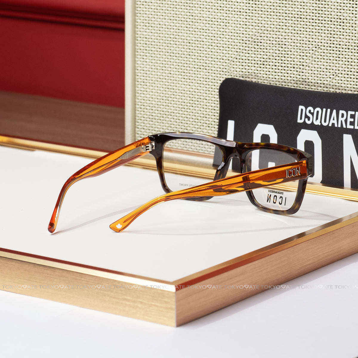 Kính Dsquared2 ICON0018-L9G-52 Square Amber Opticals