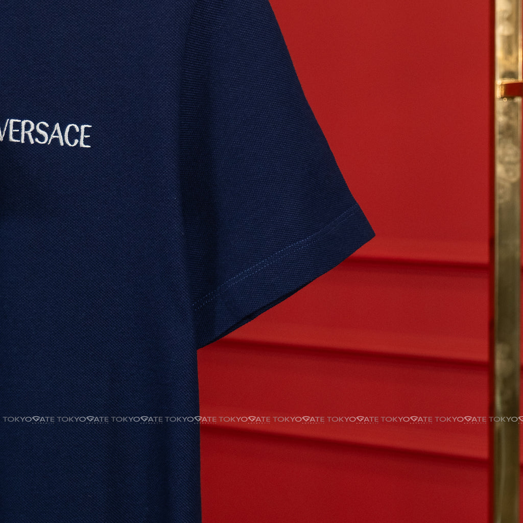 Áo polo Versace 1011851 1A14049 Navy Regular Fit