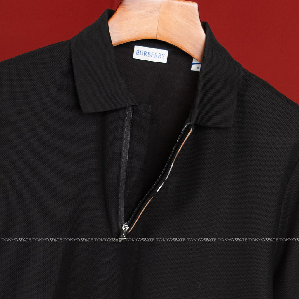 Áo polo Burberry 8112441 Harford ZP Black Slim Fit
