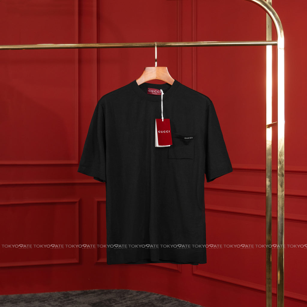Áo len Gucci 824126 XKER2 1070 Fine Wool Knit Top Black