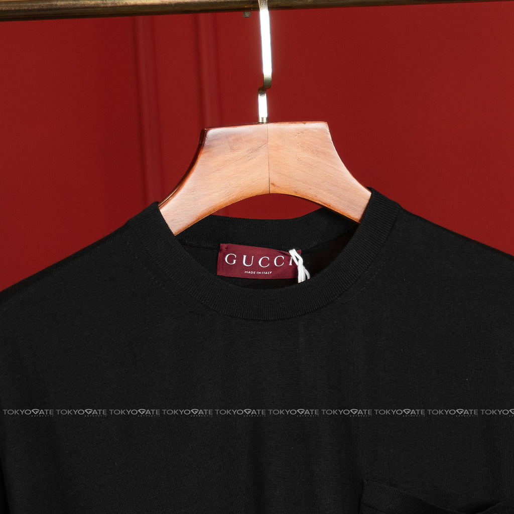 Áo len Gucci 824126 XKER2 1070 Fine Wool Knit Top Black
