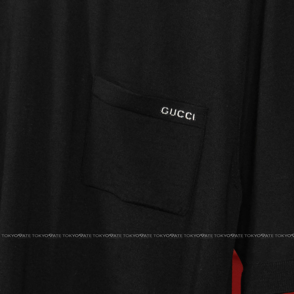 Áo len Gucci 824126 XKER2 1070 Fine Wool Knit Top Black