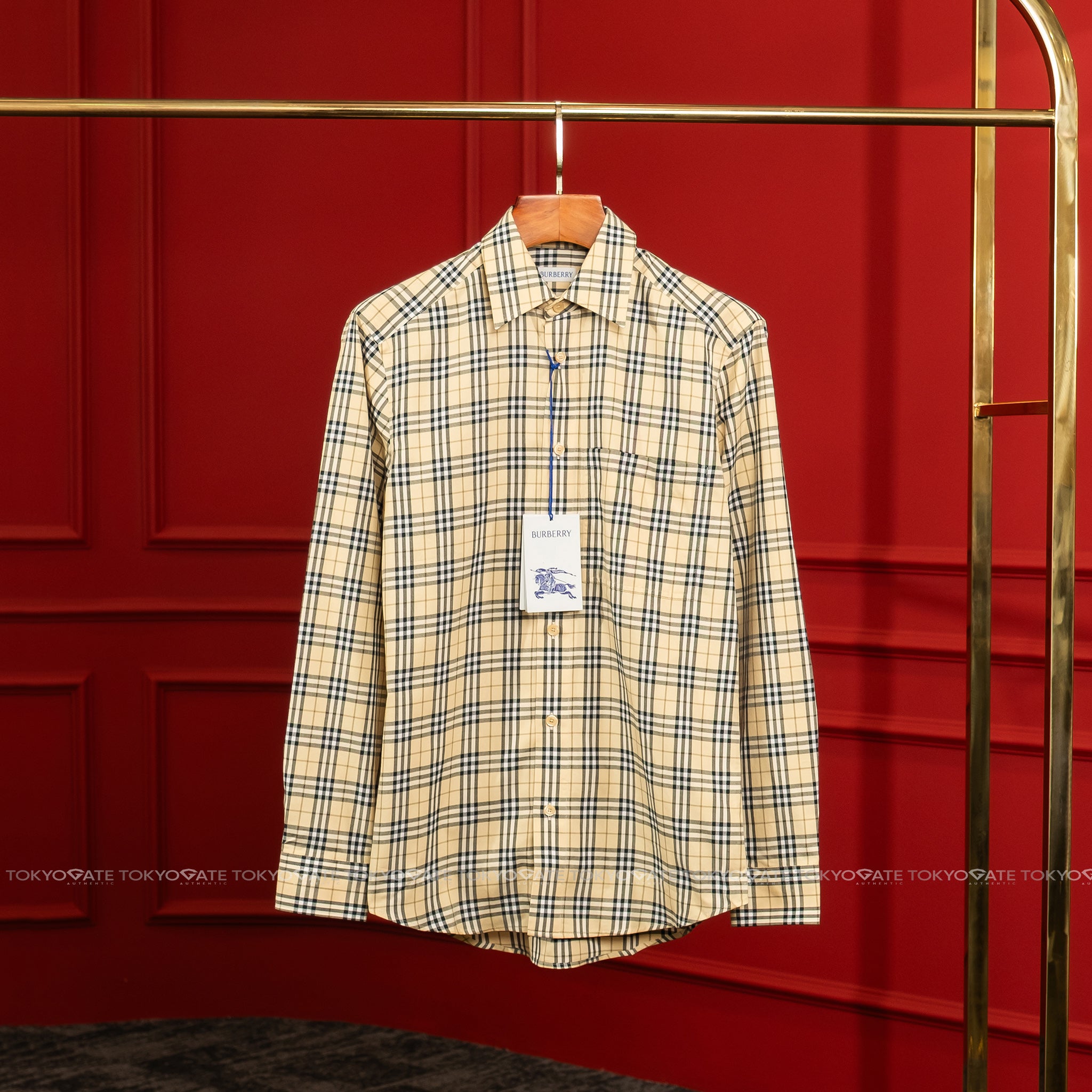 Áo sơ mi Burberry Claverdon 8121628 Archive Beige Slim Fit