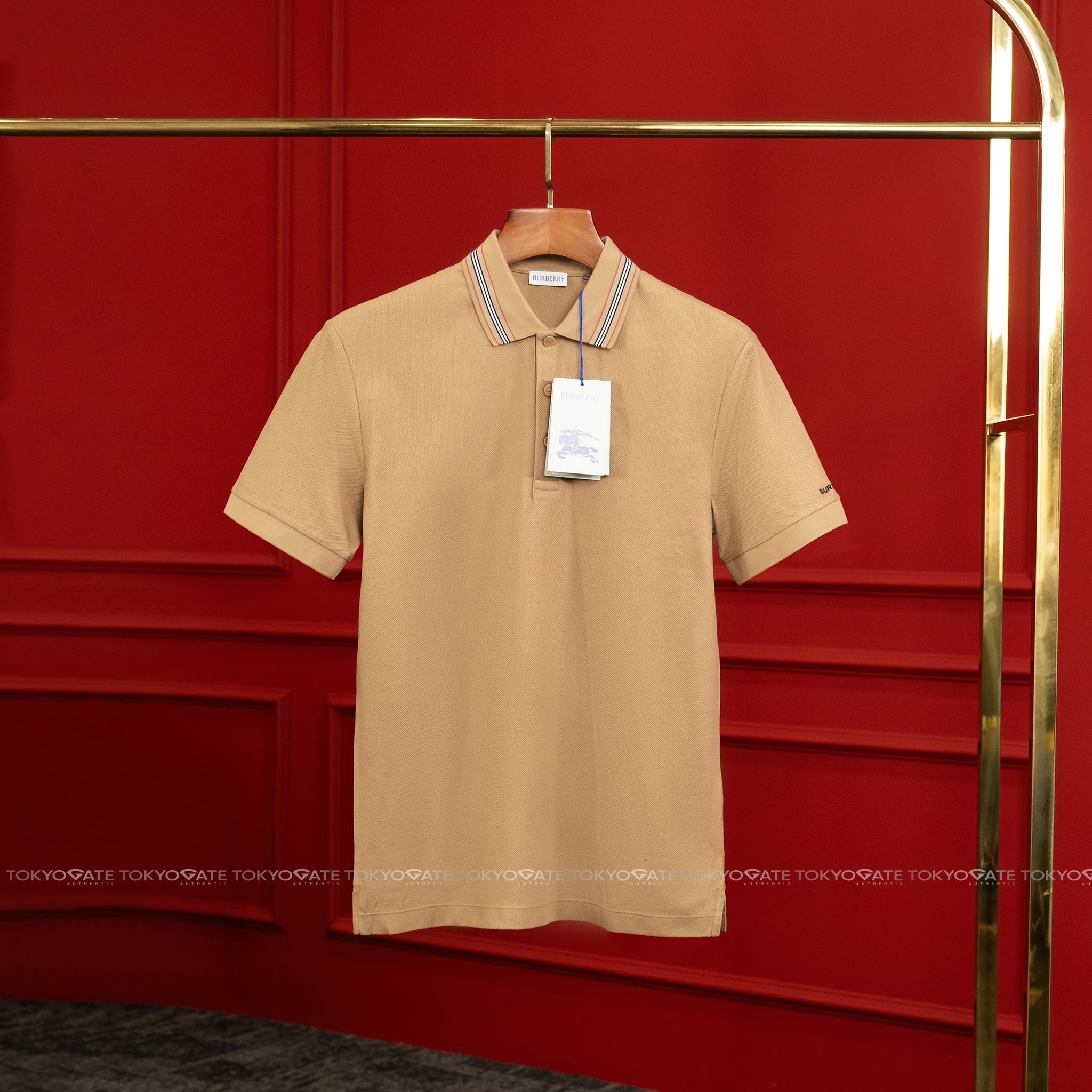 Áo polo Burberry 8111813 Hartford ICS Camel