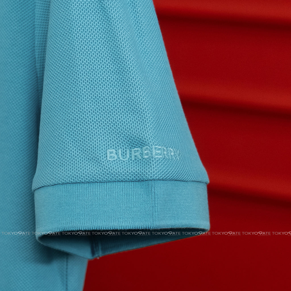 Áo polo Burberry 8120942 Hartford ICS Peacock Turquoise Slim Fit