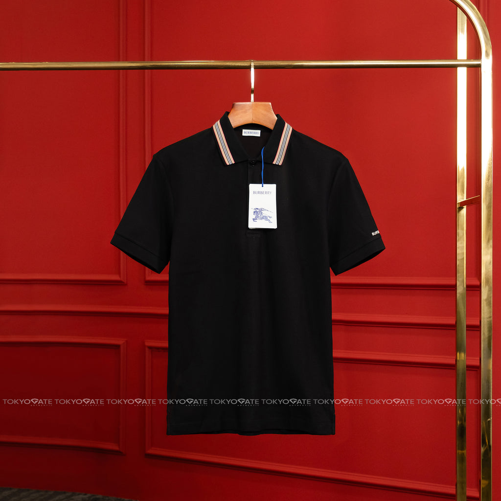 Áo polo Burberry 8111811 Hartford ICS Black Slim Fit