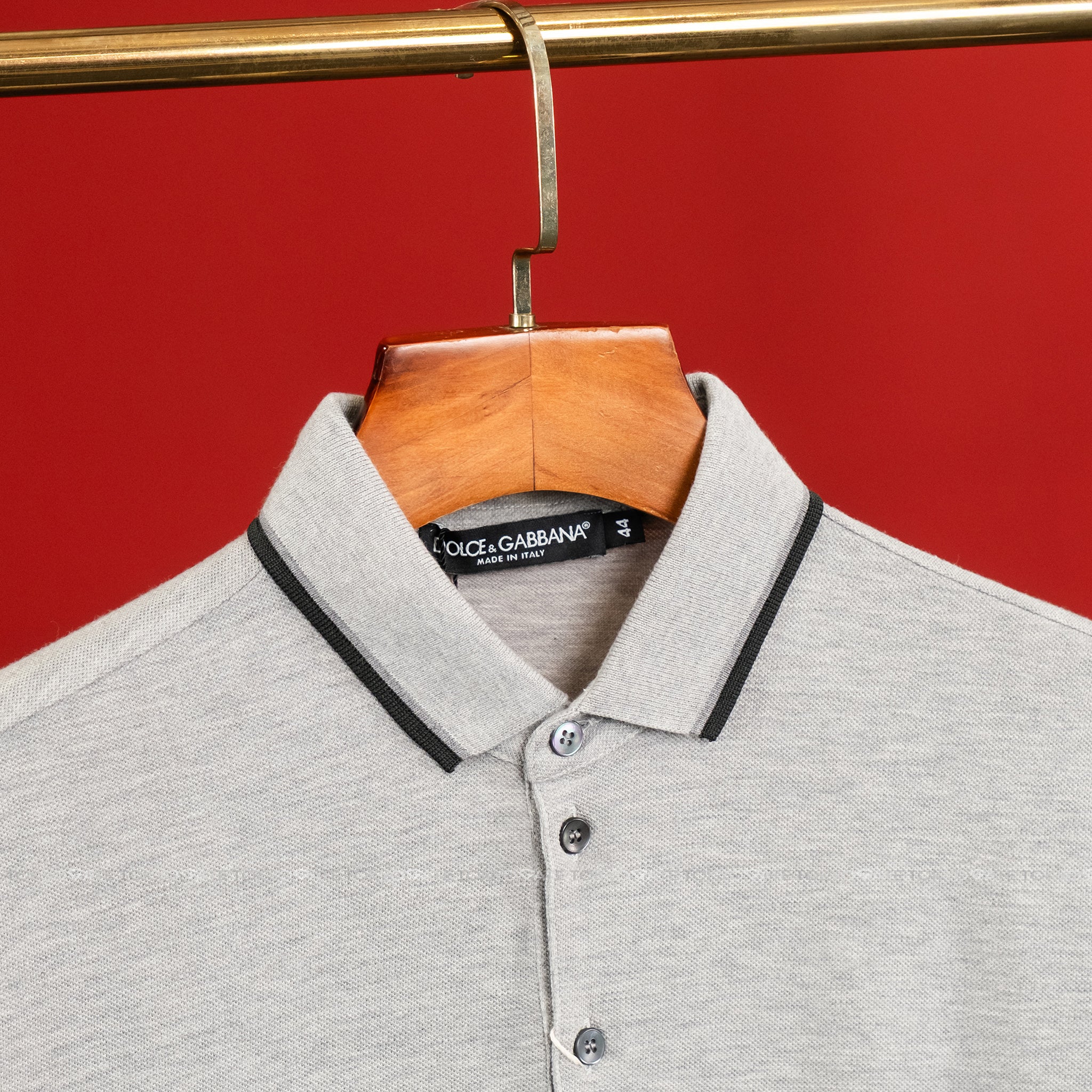 Áo polo D&G G8GI2T G7HPO Crown Patch Polo Shirt Slim Fit