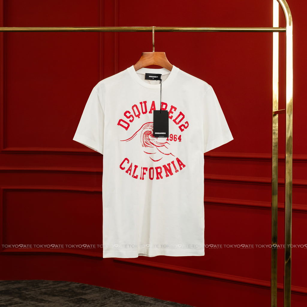 Áo phông Dsquared2 S74GD1087 100 White Regular Fit