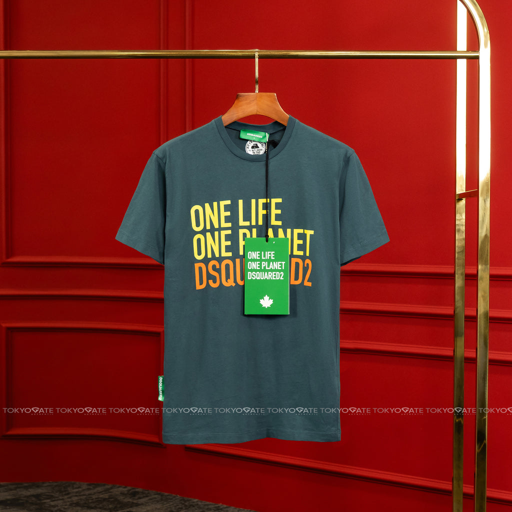 Áo phông Dsquared2 S78GD0064 800 Green Regular Fit