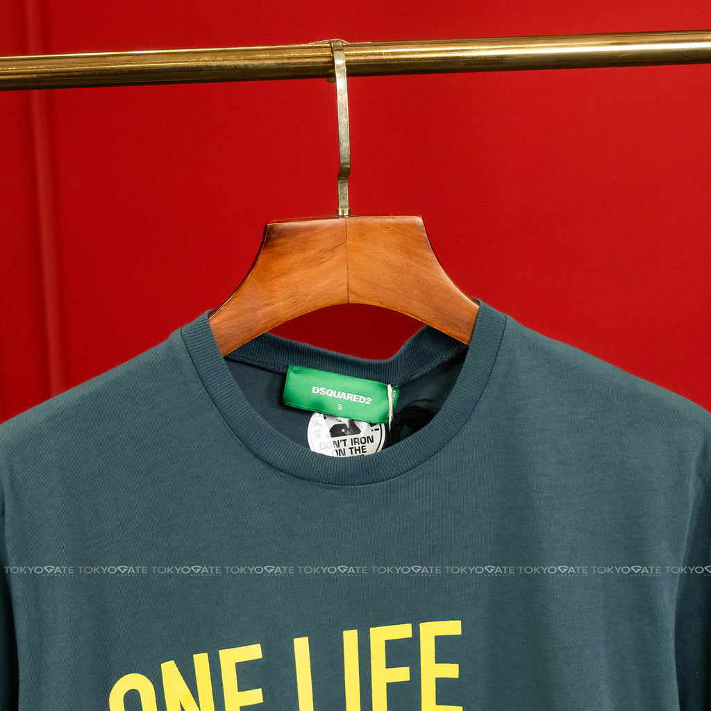Áo phông Dsquared2 S78GD0064 800 Green Regular Fit