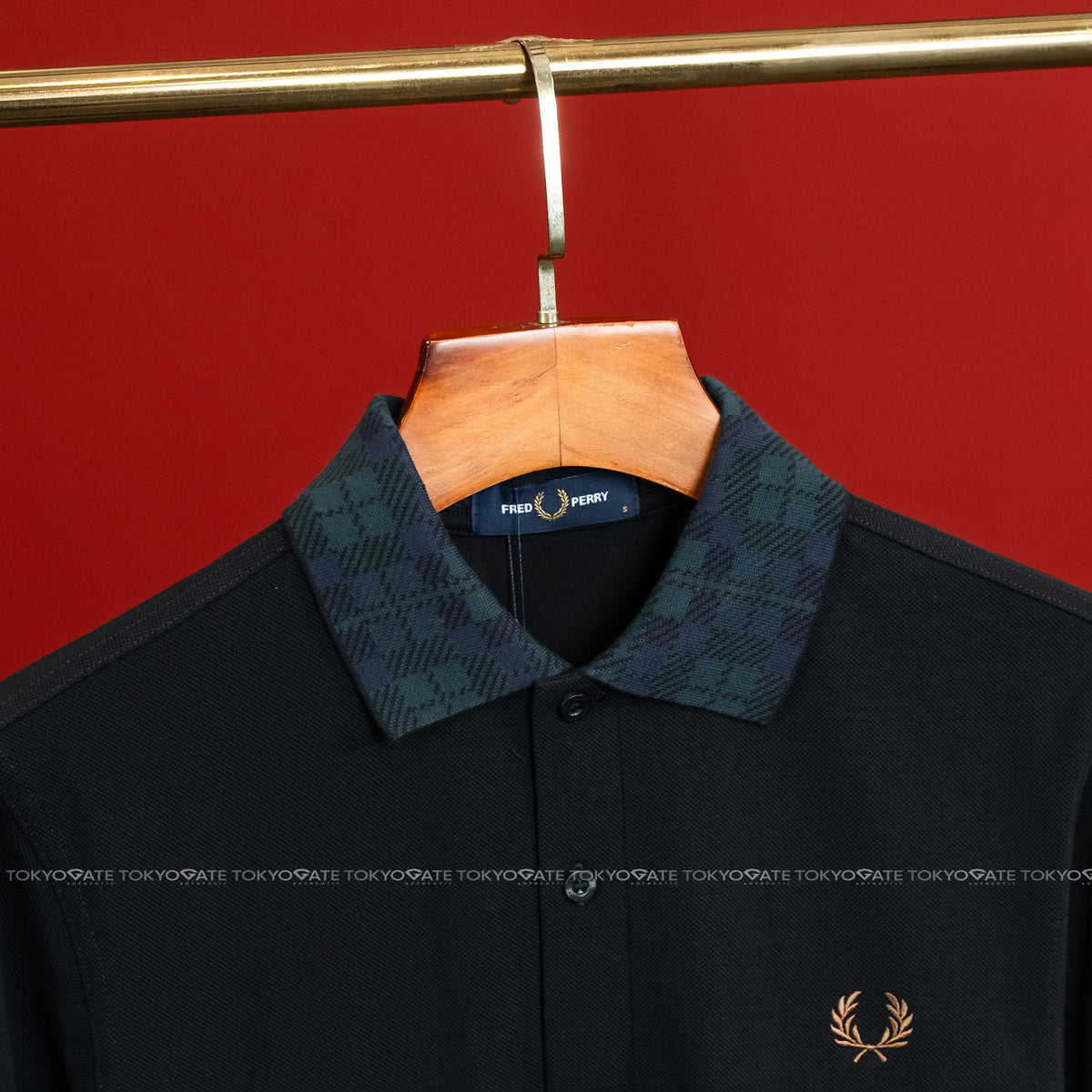 Áo Polo Fred Perry M1762 102 Twin Tipped Black/White Regular Fit