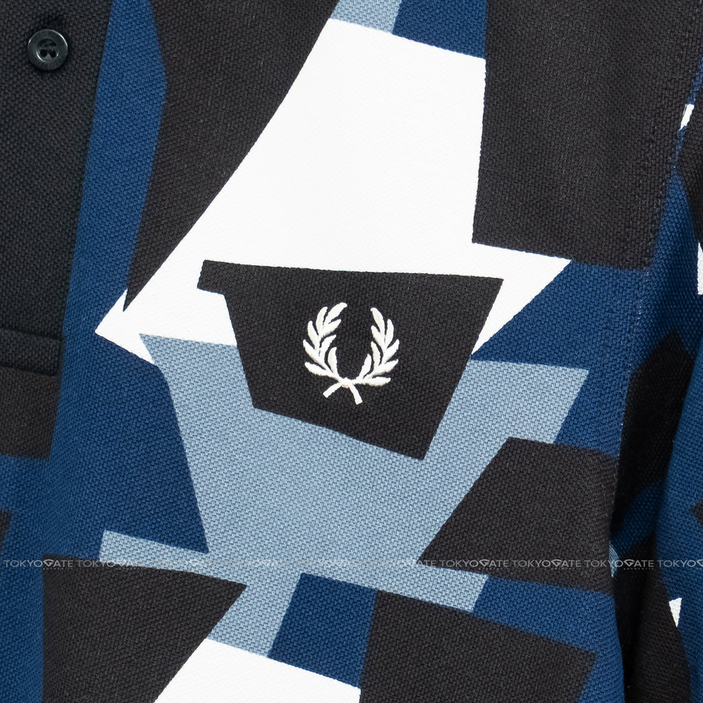 Áo polo Fred Perry M2660 560 Fragment Print Ecru Regular Fit