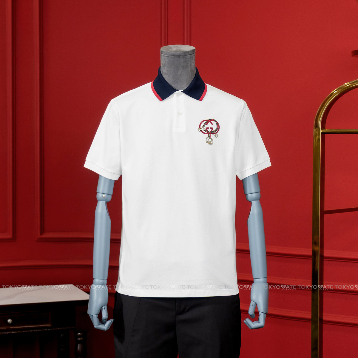 Áo polo Gucci 854826 XJHOS 9051 Cotton Piquet White Regular Fit