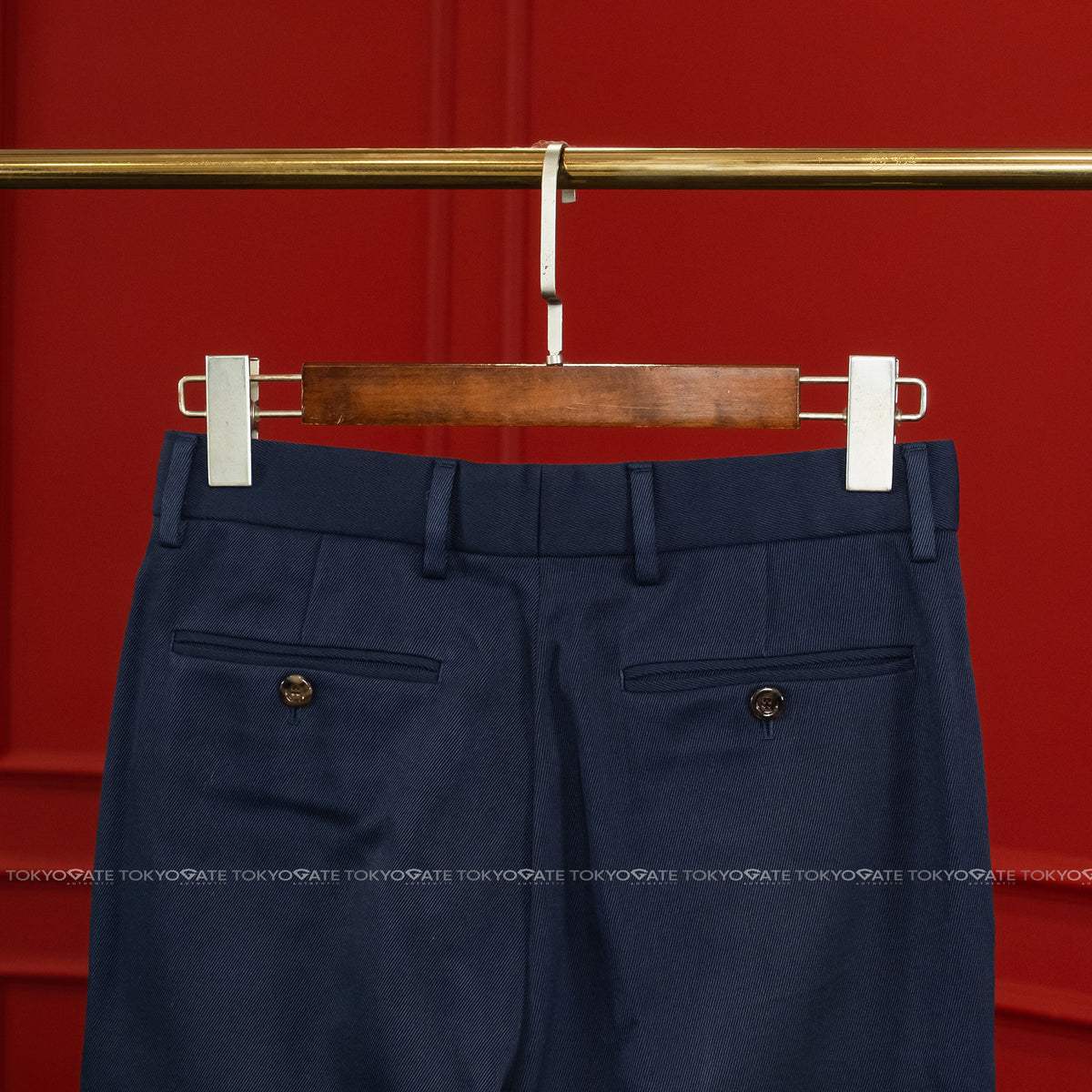 Quần âu Gucci 668588 Z8AQY 4433 Web Stripe Navy Regular Fit