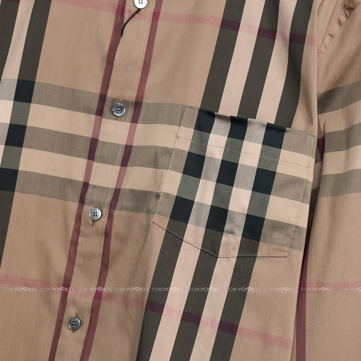 Áo sơ mi Burberry LS Nelson 3983543 Pebble Slim Fit