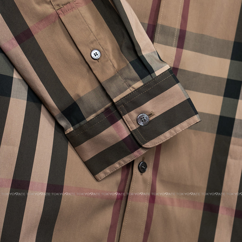 Áo sơ mi Burberry LS Nelson 3983543 Pebble Slim Fit