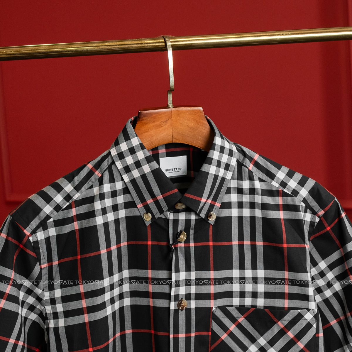 Áo sơ mi Burberry Causey 8073410 Black Check Regular Fit