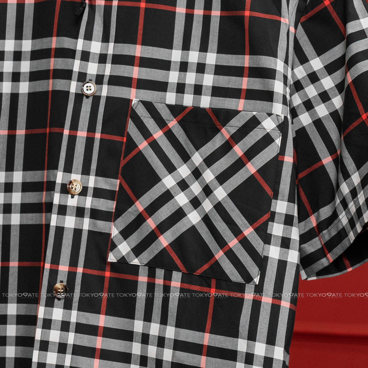 Áo sơ mi Burberry Causey 8073410 Black Check Regular Fit