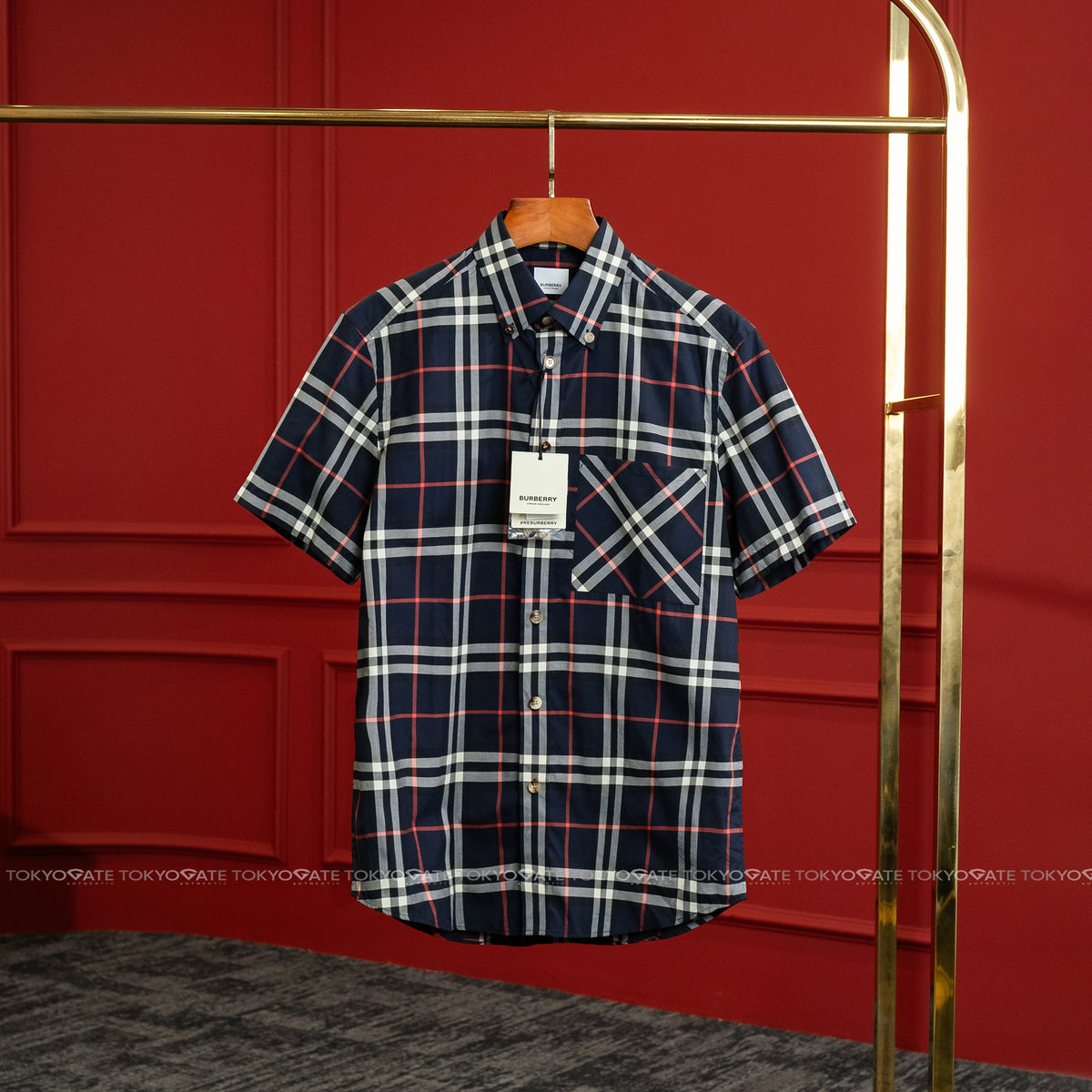Áo sơ mi Burberry Causey 8073411 Navy IP Check Regular Fit