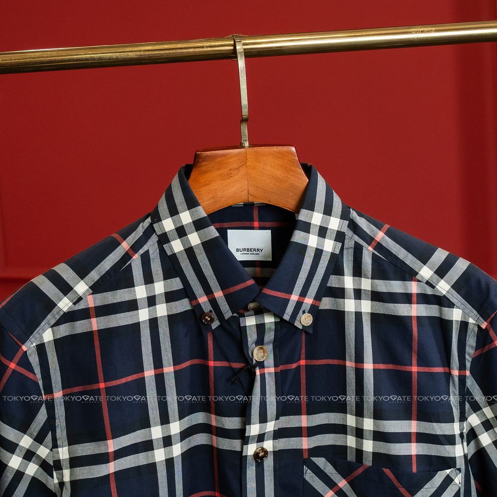 Áo sơ mi Burberry Causey 8073411 Navy IP Check Regular Fit