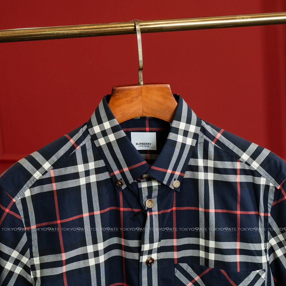 Áo sơ mi Burberry Causey 8073411 Navy IP Check Regular Fit