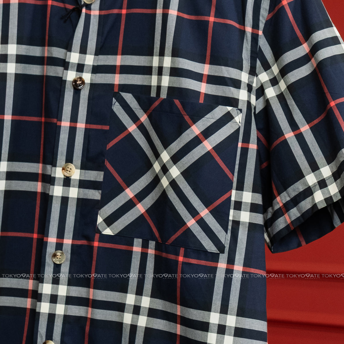 Áo sơ mi Burberry Causey 8073411 Navy IP Check Regular Fit
