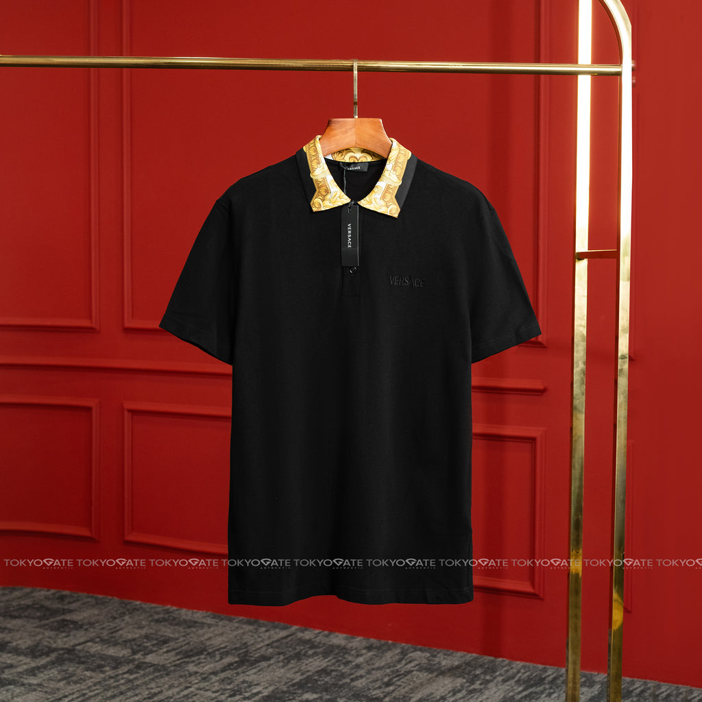 Áo polo Versace 1012260 1A08837 2B130 Black Regular Fit