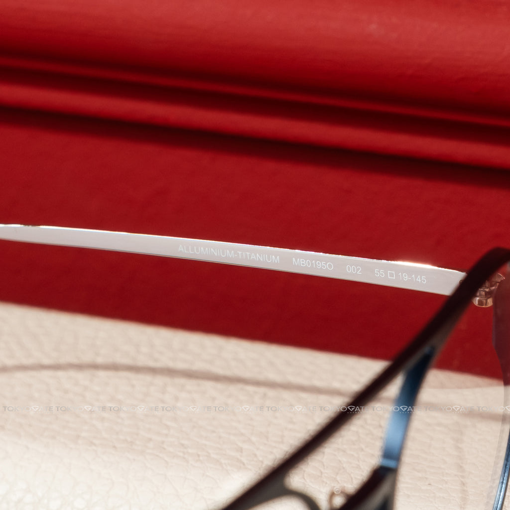 Kính Montblanc Titanium- Aluminium MB1950 002 Blue Silver Eyeglasses