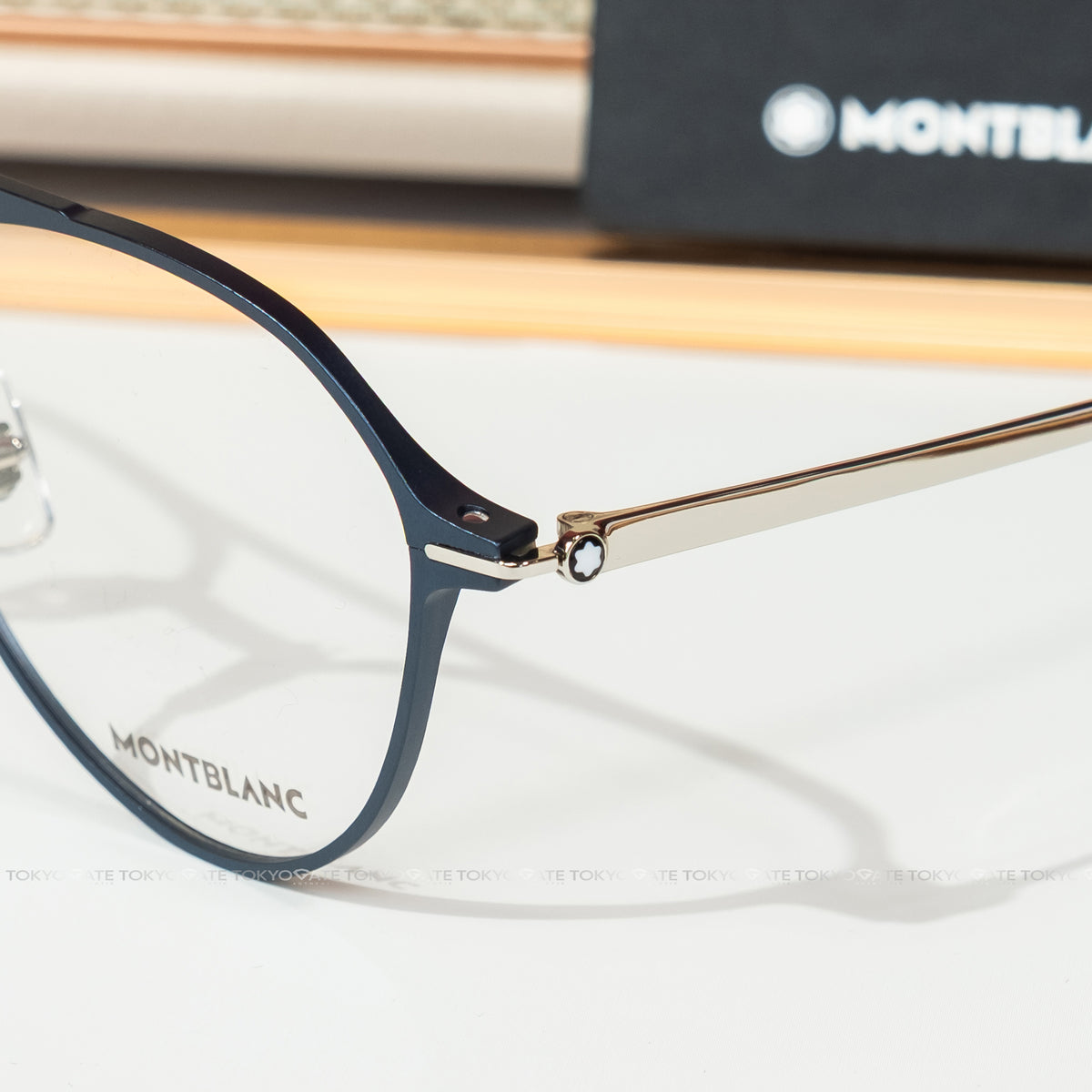 Kính Montblanc Titanium- Aluminium MB1950 002 Blue Silver Eyeglasses